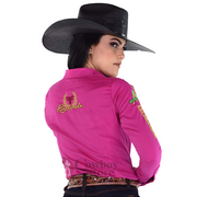 Camisão Country Radade Feminina Bordada Barretos Green