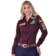 Camisão Country Radade Feminina Bordada Barretos Green