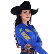 Camisão Country Radade Feminina Bordada Barretos Green