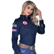 Camisão Country Radade Feminina Bordada Bandeira Peão