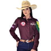 Camisão Country Radade Feminina Bordada Bandeira Peão