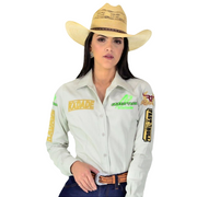 Camisão Country Radade Feminina Bordada Barretos Green