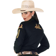Camisão Country Radade Feminina Bordada Barretos Green