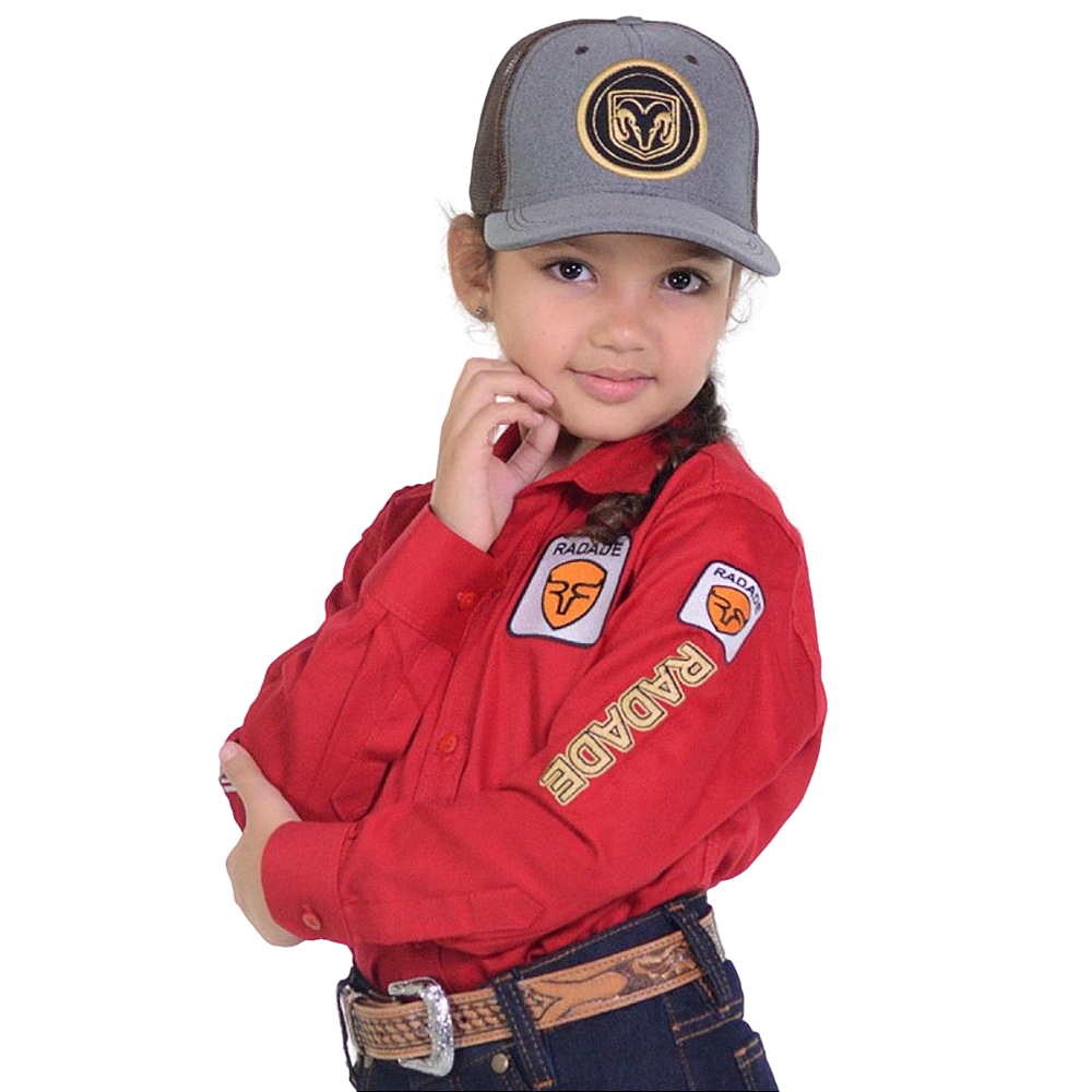 Camisão Country Radade Infantil Bordada Barretos Peão