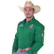 Camisa Rodeio Masculina Texana Manga Comprida Green Bull Radade