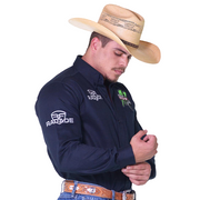 Camisa Rodeio Masculina Texana Manga Comprida Green Bull Radade