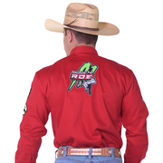 Camisão Country Radade Masculina Green Bull Bordada Manga Longa