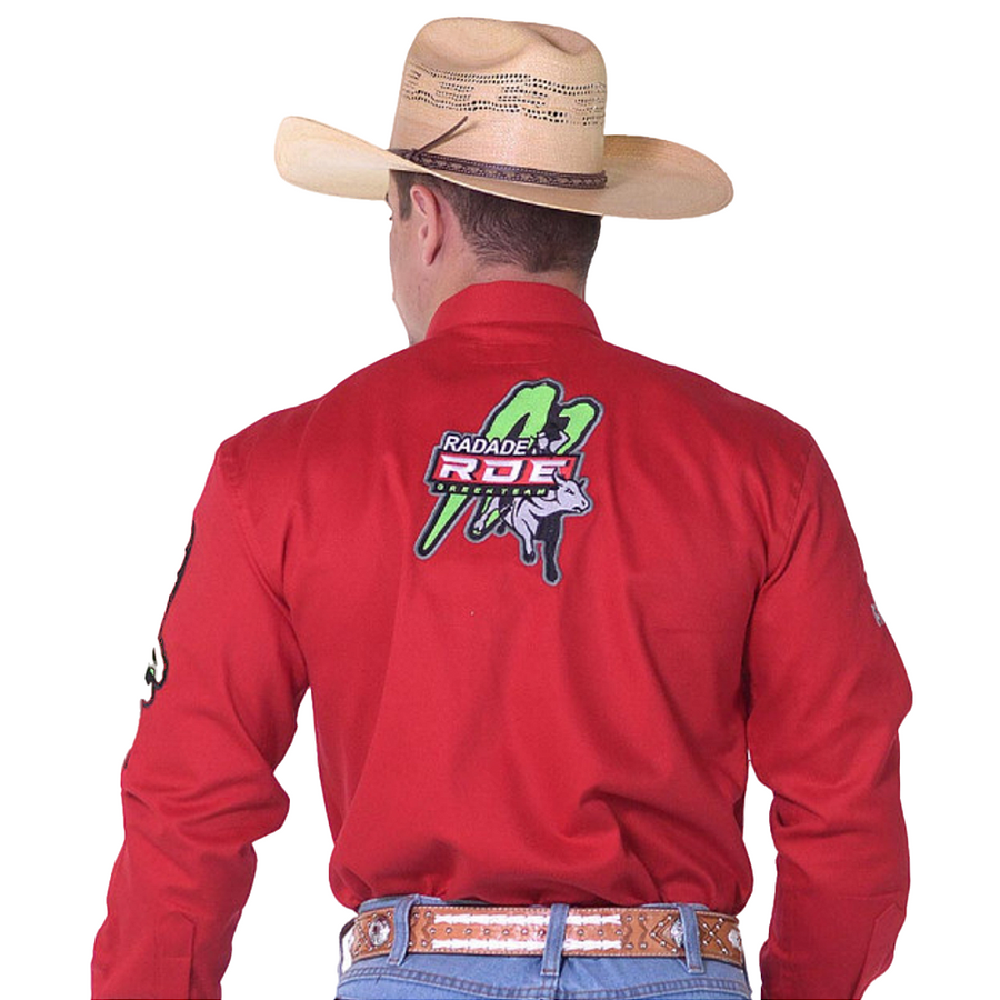Camisão Country Radade Masculina Green Bull Bordada Manga Longa