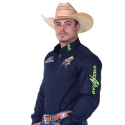 Camisão Country Radade Masculina Green Bull Bordada Manga Longa