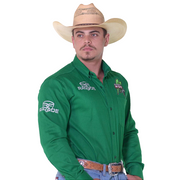 Camisa Rodeio Masculina Texana Manga Comprida Green Bull Radade