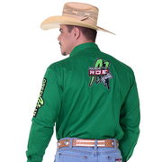 Camisão Country Radade Masculina Green Bull Bordada Manga Longa