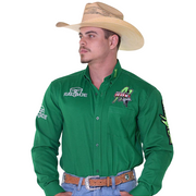 Camisão Country Radade Masculina Green Bull Bordada Manga Longa