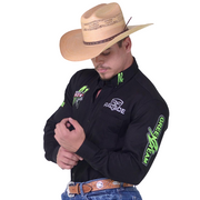 Camisa Rodeio Masculina Texana Manga Comprida Green Bull Radade
