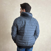 Jaqueta Casaco Masculino Blusa Puffer Inverno Zíper Cinza