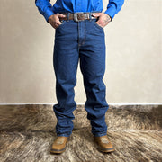 Calça Jeans Masculina Country 100% Algodão Barra Larga Agro