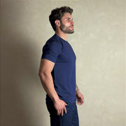 Camiseta Masculina Country Azul Manga Curta Paint Horse