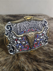 Fivela Cowboy Country Long Horn Master Dourada Original