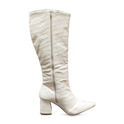 Bota Feminina Cano Longo Montaria Preta Bico Fino Original