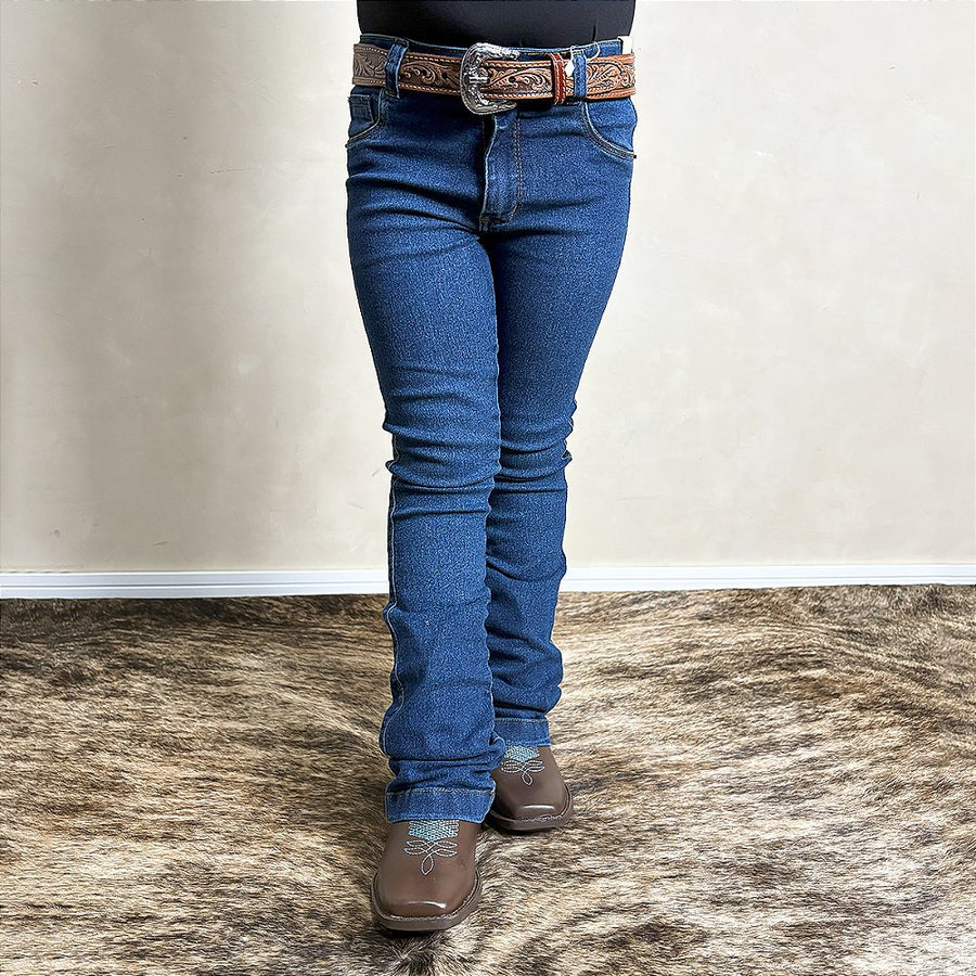 Calça Jeans Infantil Feminina Menina Country Flare Boiadeira