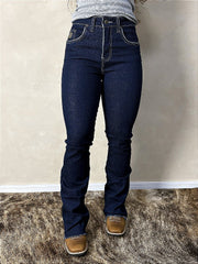 Calça Jeans Feminina Flare Boot Cut Lycra American Country