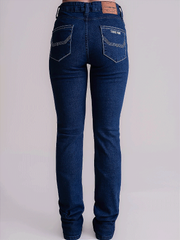 Calça Jeans Country Feminina Bordada Flare Barra Larga Agro