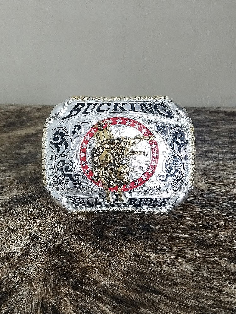 Fivela Cromada Bucking Bull Rider Master Country Cowboy