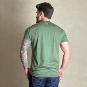 Camiseta Masculina Country Verde Manga Curta Paint Horse