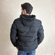 Jaqueta De Frio Intenso Casaco Forrado Estiloso Puffer Preto