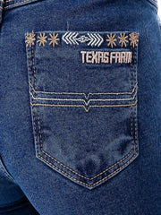 Calça Jeans Country Feminina Bordada Tradicional Texas Farm